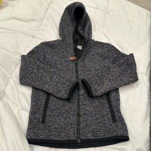 H&M toddler boy jacket with hoodie, zipper & pockets, size 3/4T, NWOT, gray/blk
